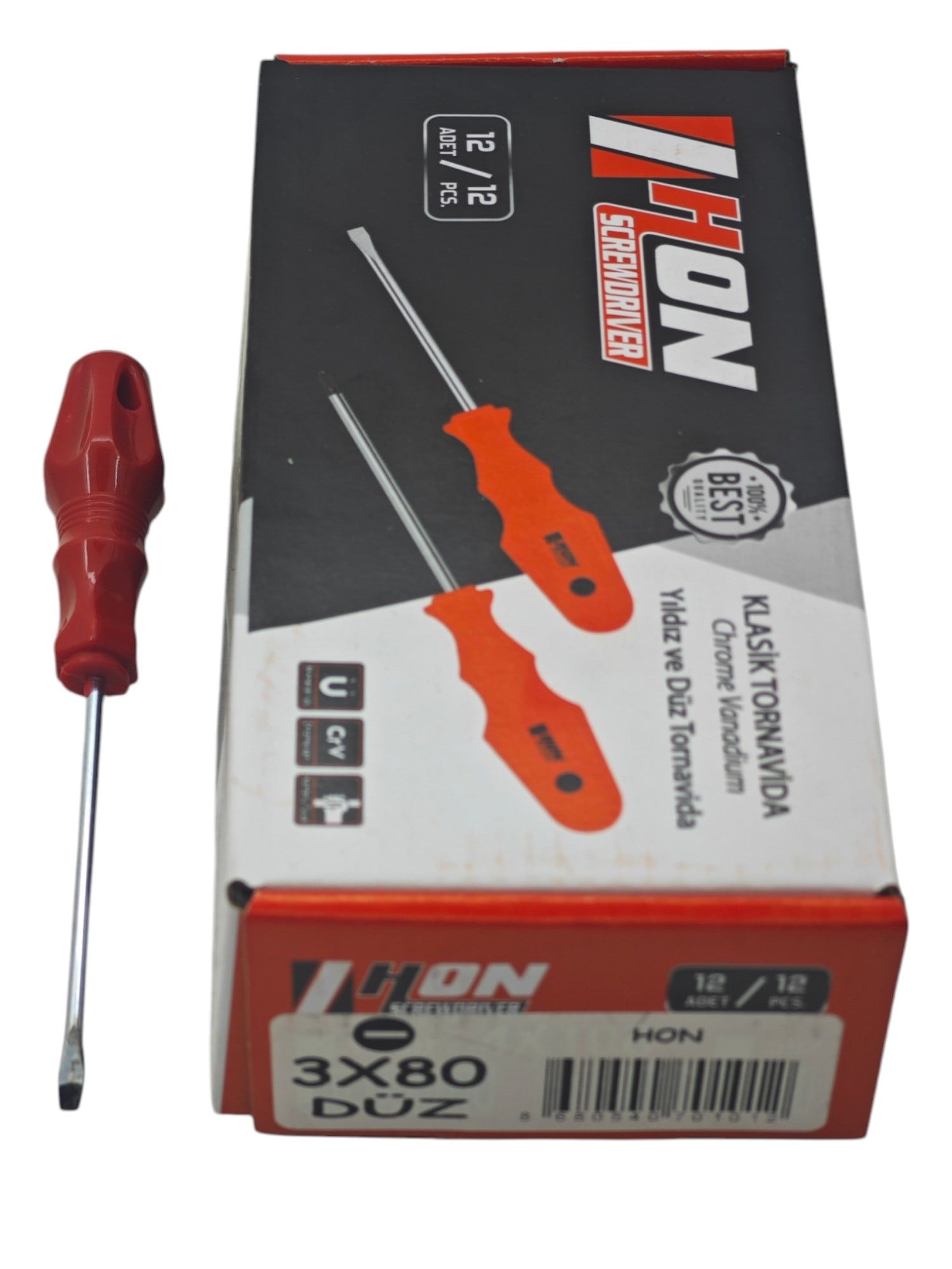 0101   Hon Klasık Düz Tornavida 3*80mm