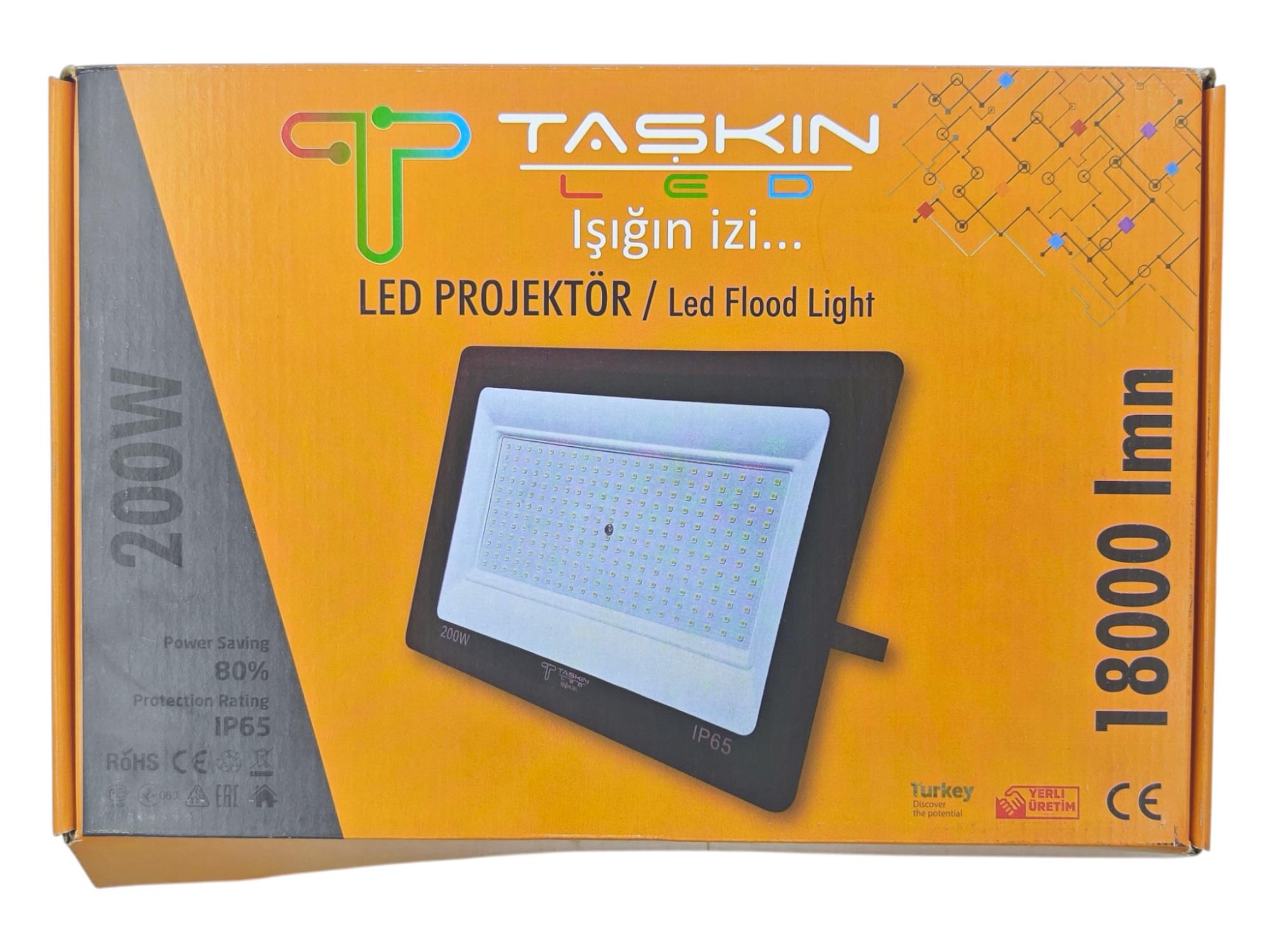 01082   Taşkın Led 200W Tablet Projektör 1800lmn