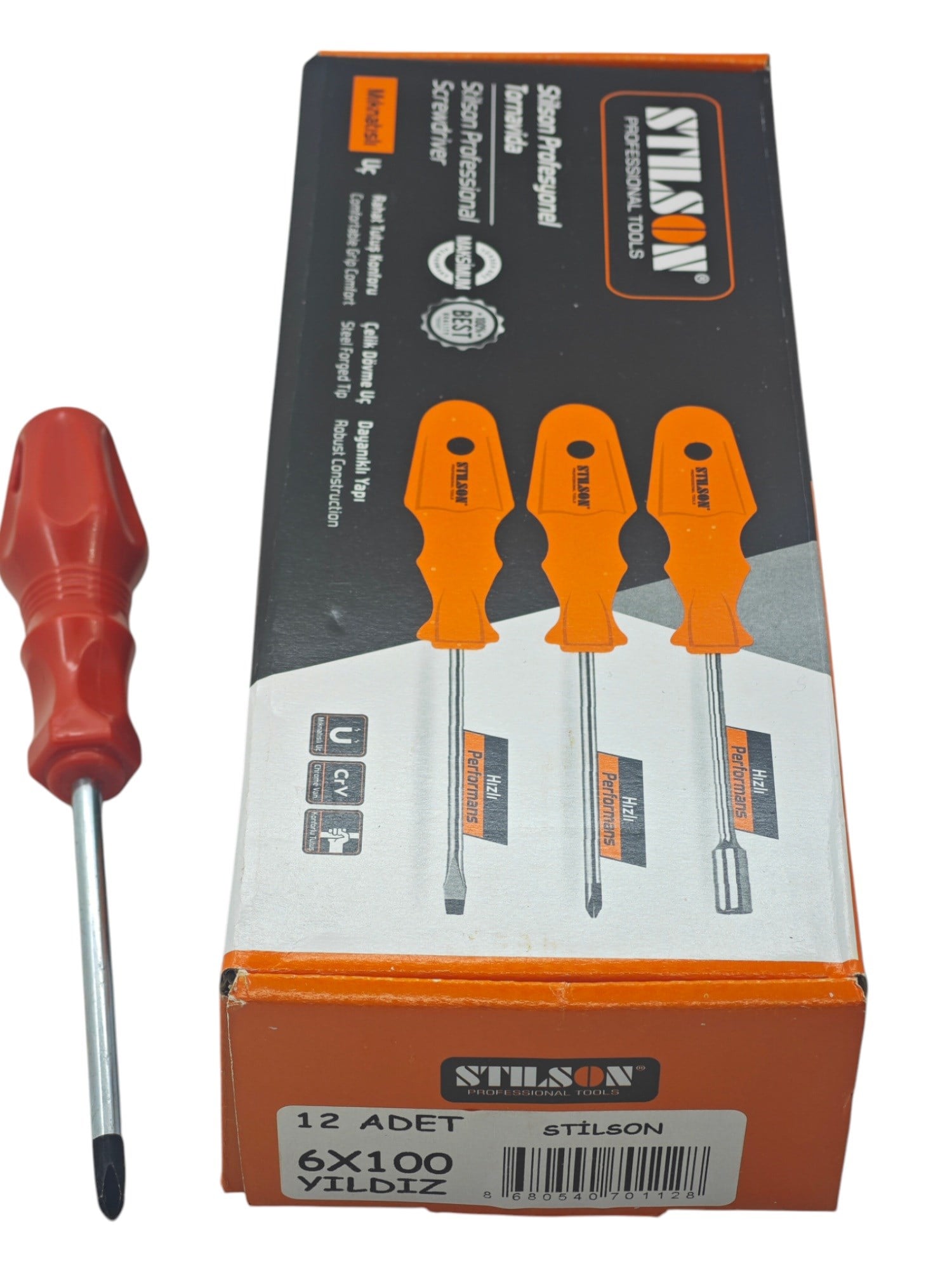 0112   Stilson Klasık Yıldız Tornavida 6*100mm