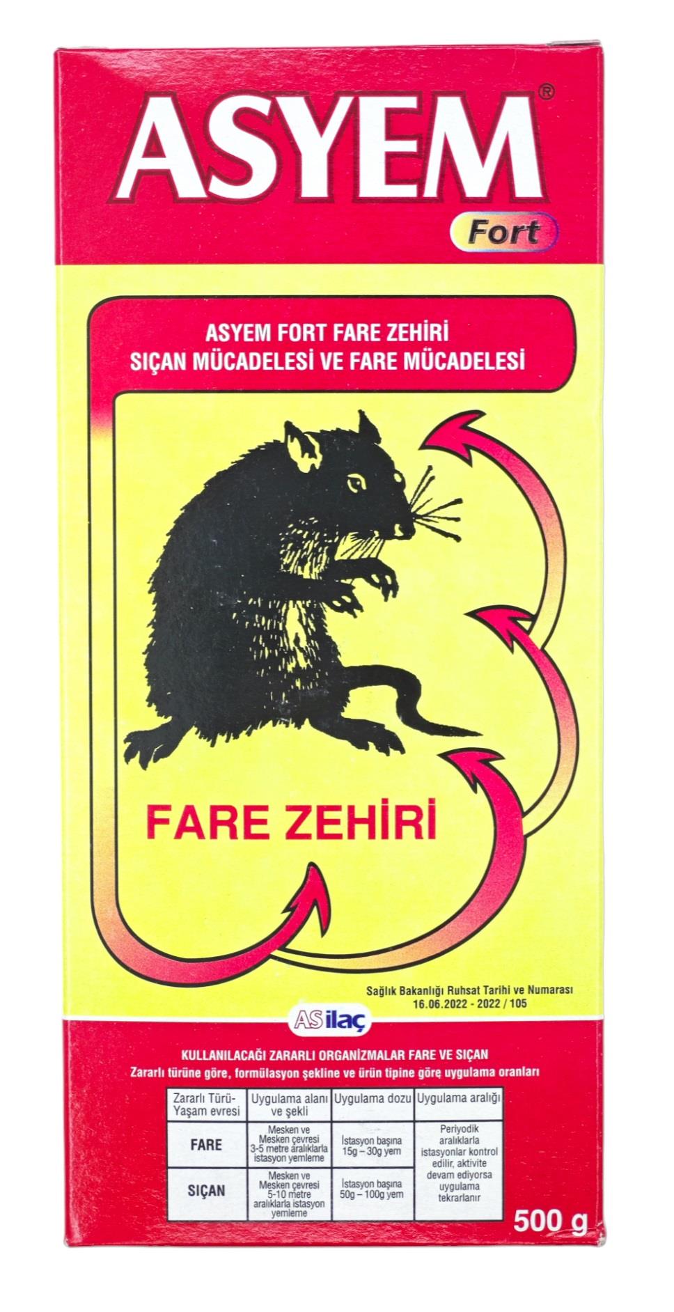 0128   ASYEM FARE ZEHİRİ 500gr