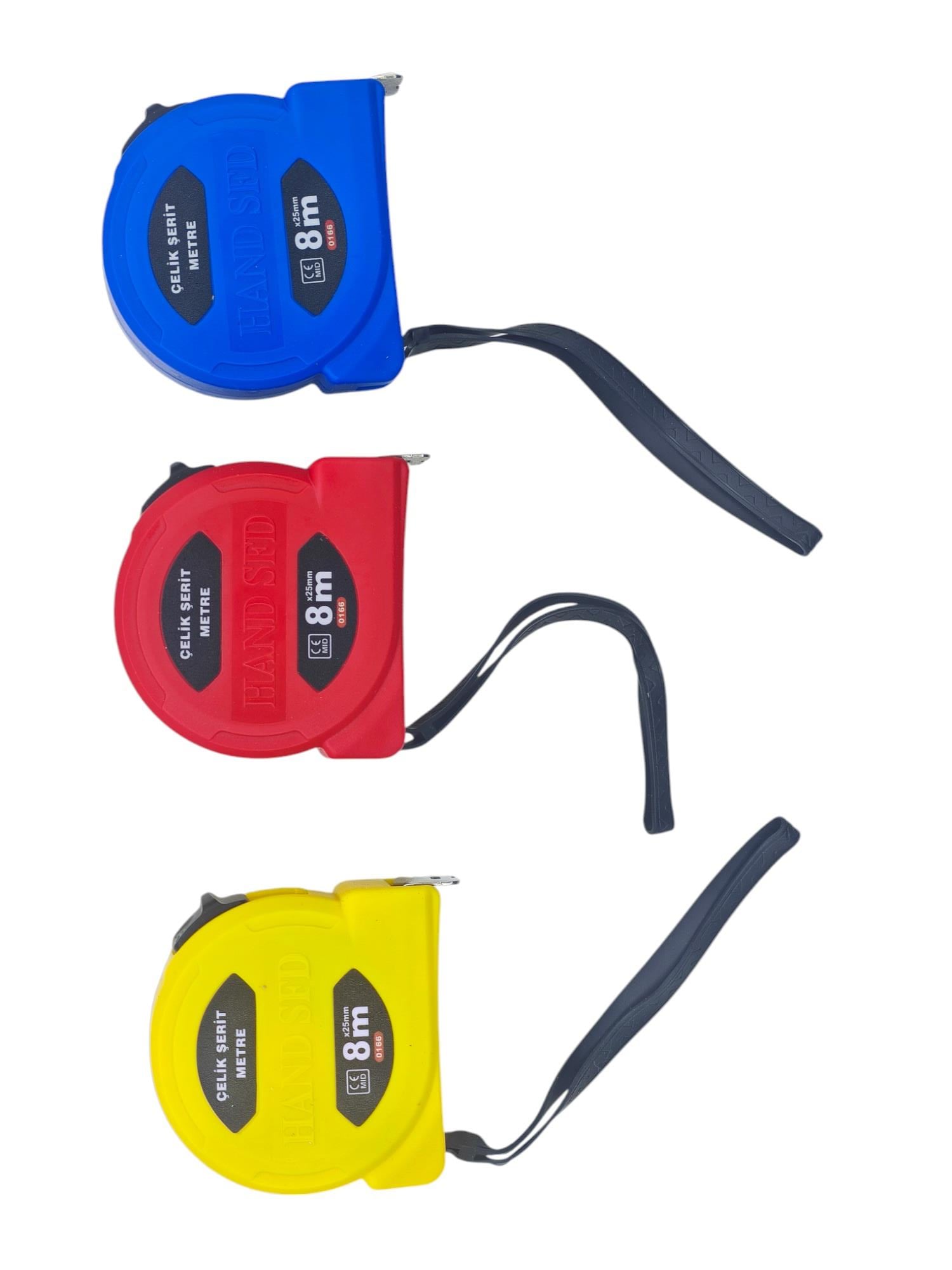 0166   Hand SFD Çelik Şerit Metre  8m*25mm