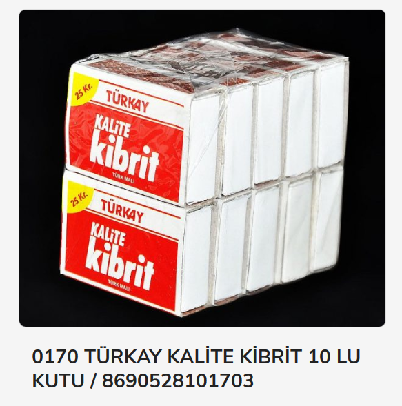 0170   TÜRKAY KALİTE KİBRİT