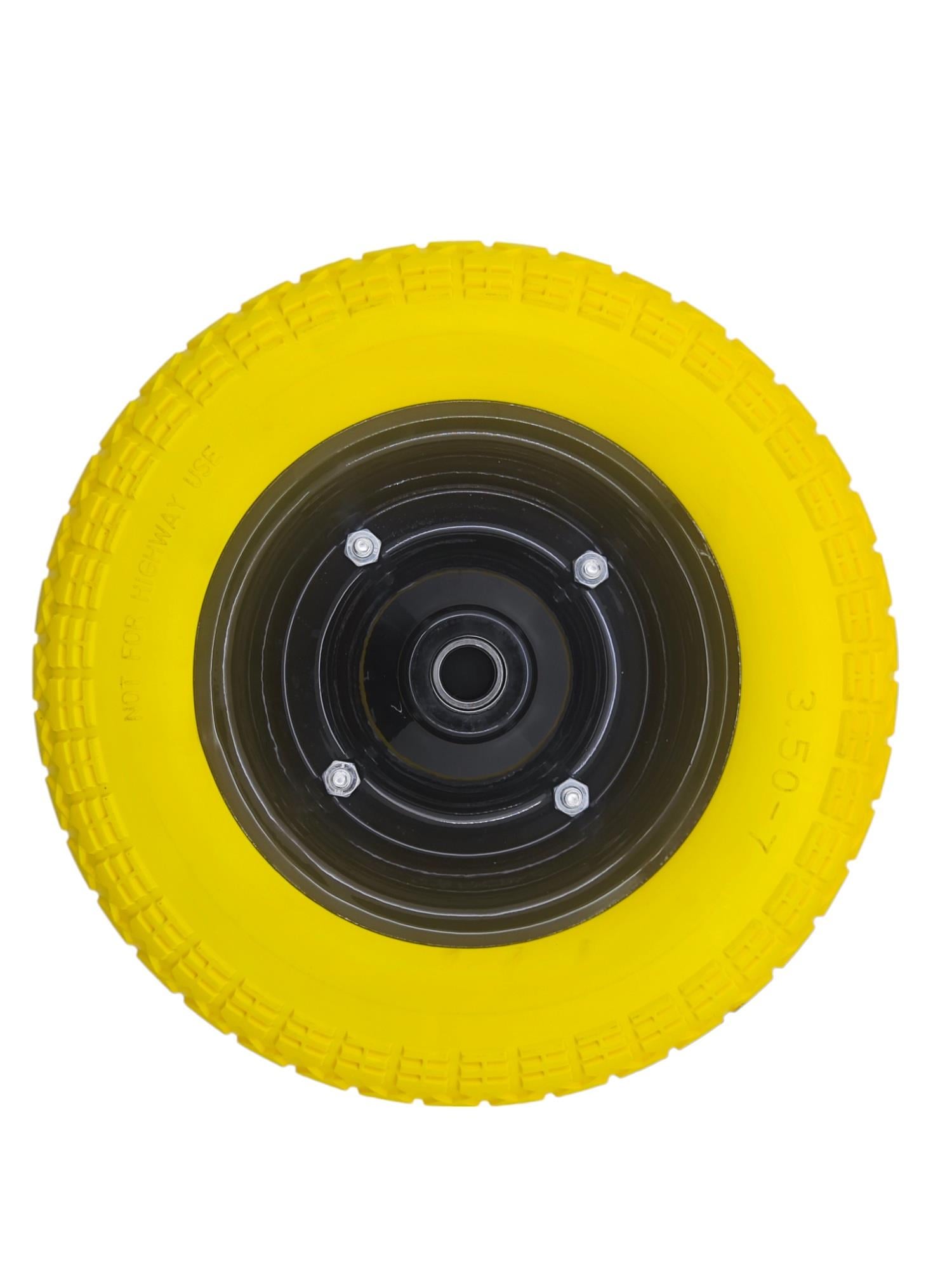 02354   Ebax Bilyalı PU Tekerlek 3.50-7 - Sarı