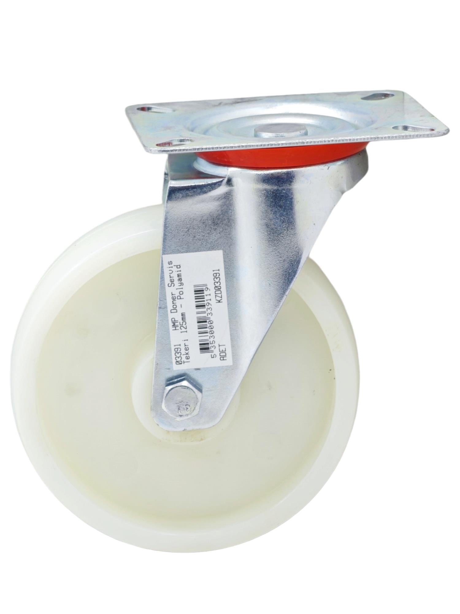 03391   HMP Dönerli Servis Tekeri 125mm - Polyamid