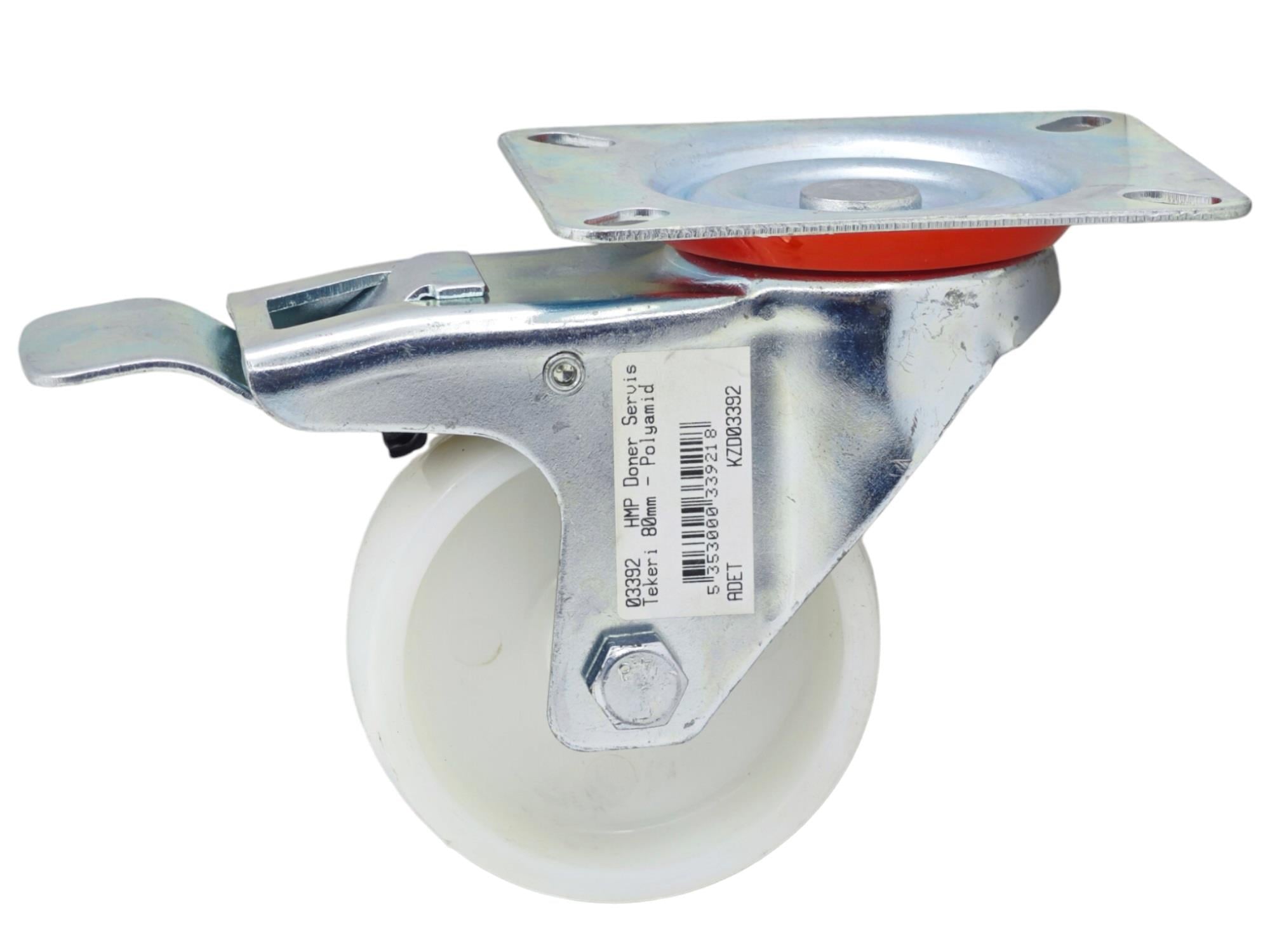 03392   HMP Dönerli Servis Tekeri 80mm - Polyamid