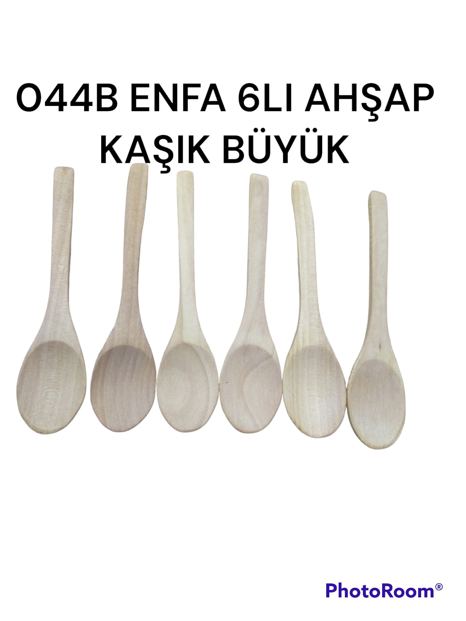 044B   Enfa 6Lı Ahşap Kaşık (Büyük)