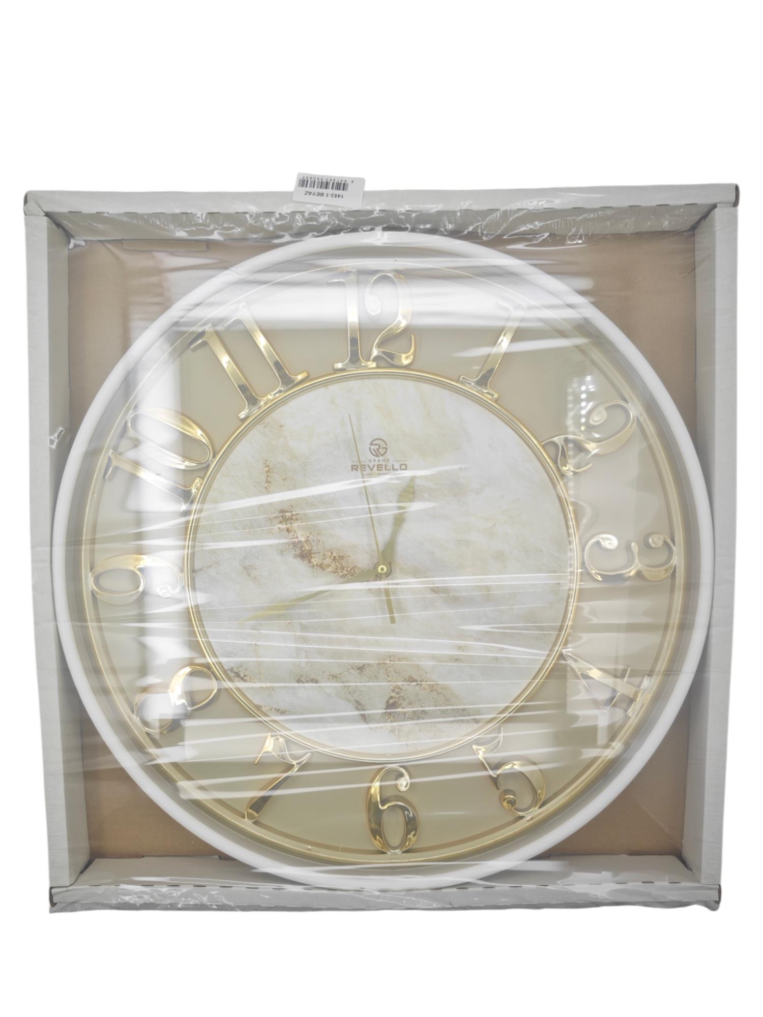 1453-1   Grand Revello Duvar Saati 50cm - Beyaz