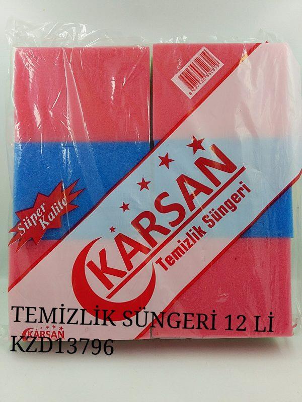 185   KARSAN TEMİZLİK SÜNGERİ 12li (Renkli)
