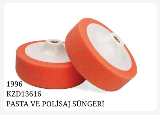 1996   MEŞEM PASTA POLISAJ SÜNGERİ 150mm M-14 Bağlantı