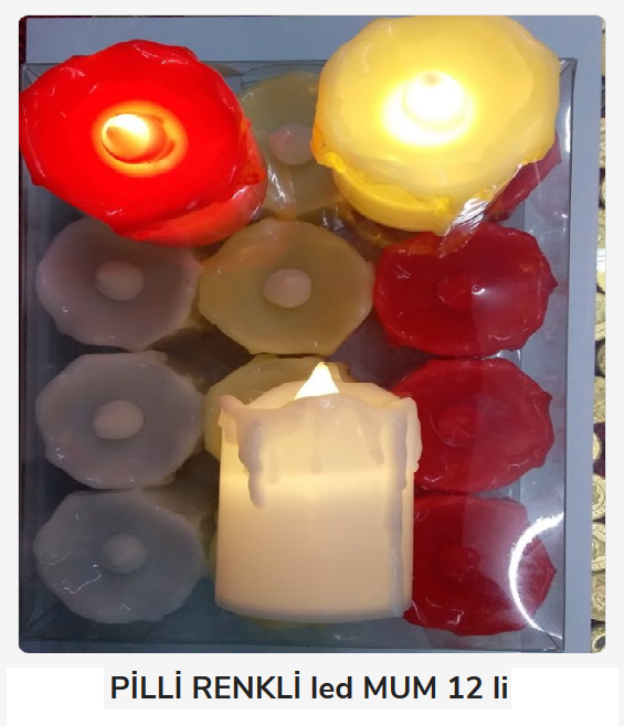 23   REAL PİLLİ RENKLİ MUM