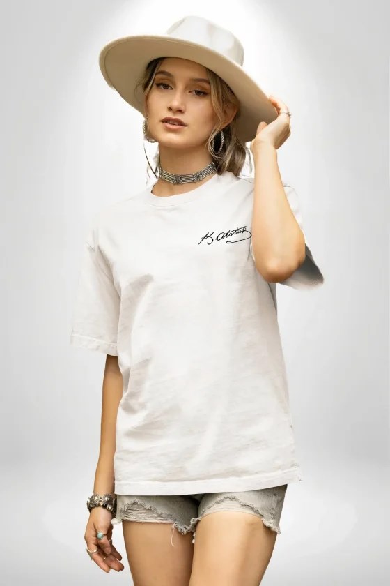 30 Ağustos Zafer Bayramı Atatürk Temalı Oversize Bisiklet Yaka T-shirt - Beyaz