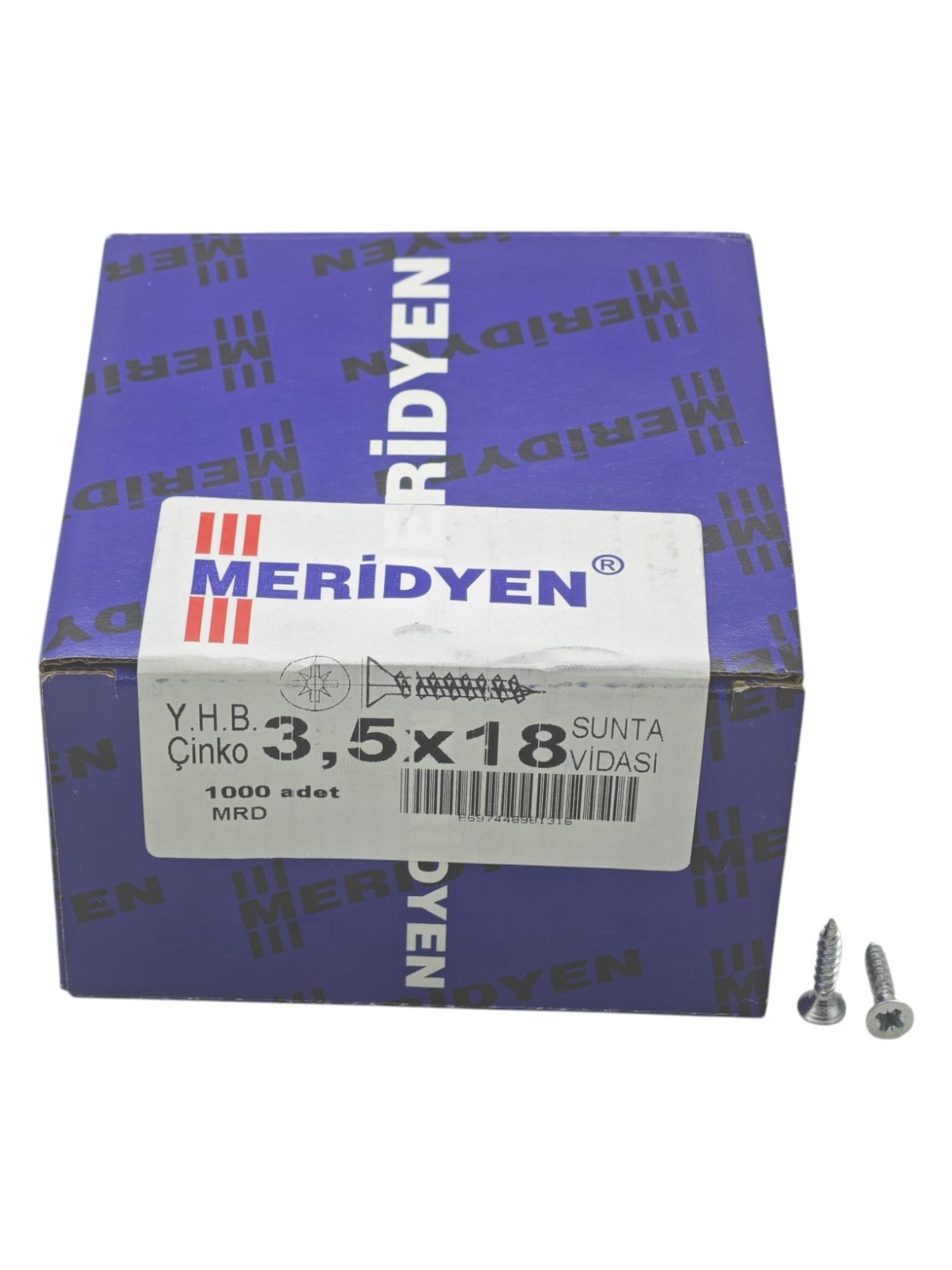 3518   Meridyen 3.5*18 YBH Sunta Vidası 1000li