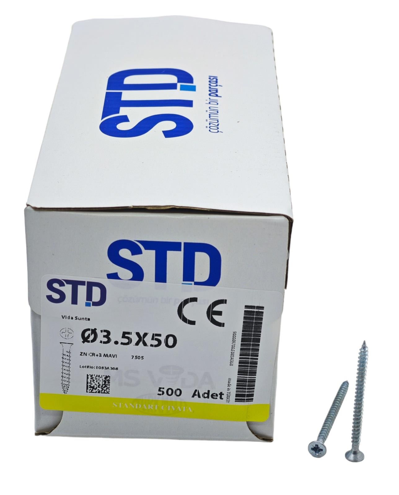 3550   STD YBH SUNTA VİDASI 3.5*50 500lü