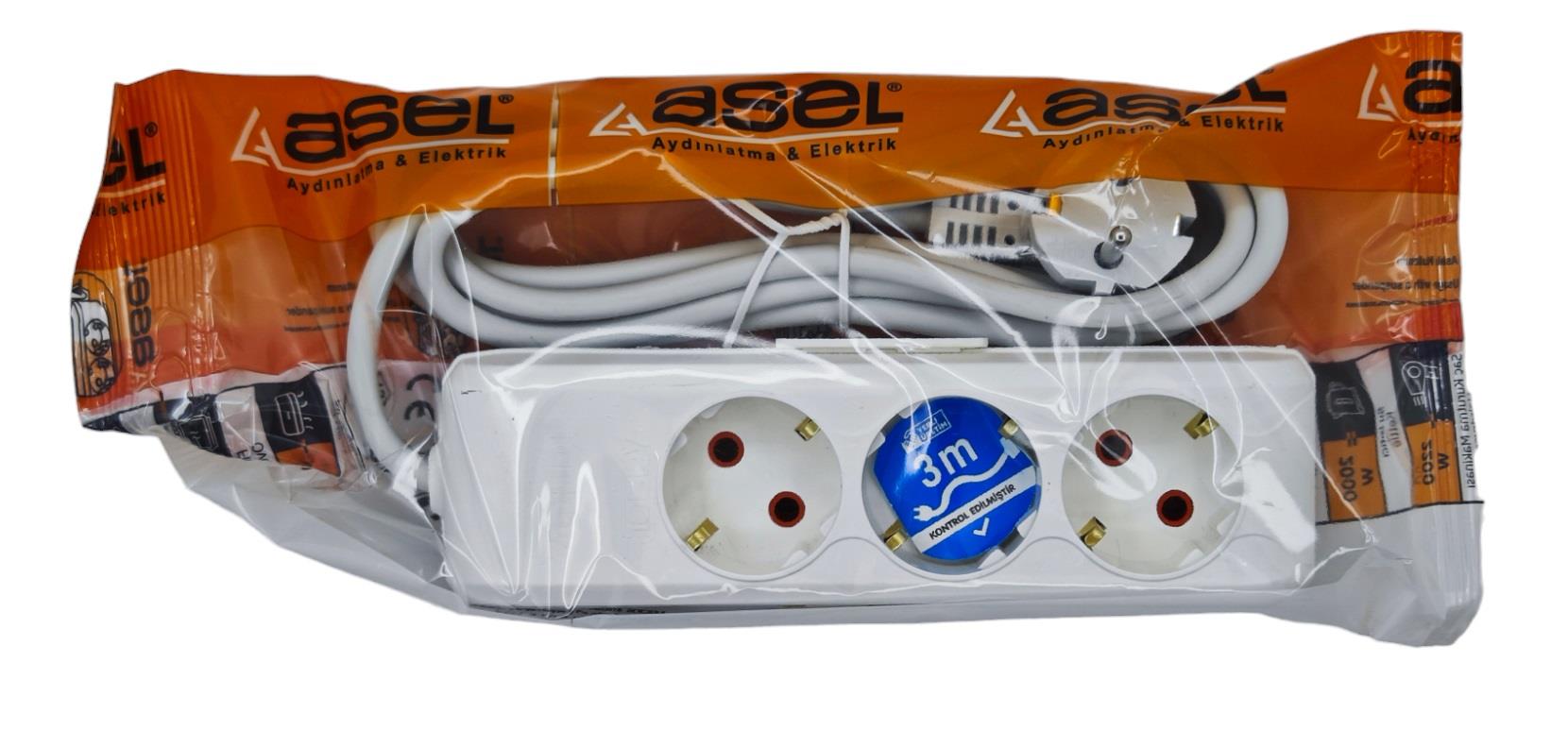 4002   ASEL ARA KABLO GRUP PRİZ 3lü 3m