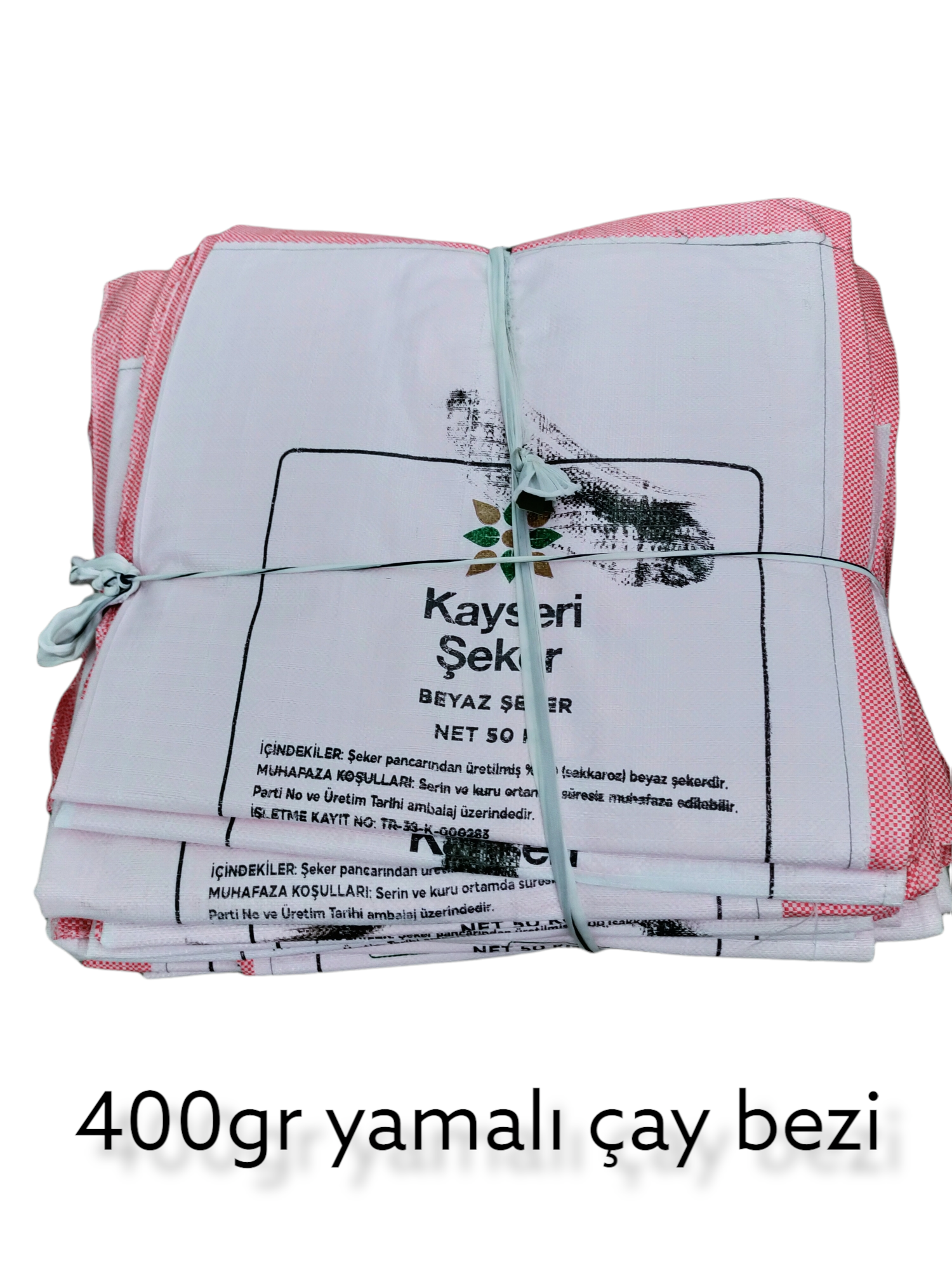 400Y   ÇAY BEZİ 400gr 2*2m - Yamalı kırmızı