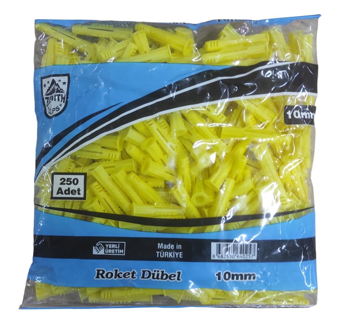 4025   ZENITH ROKET DÜBEL 10mm 250li
