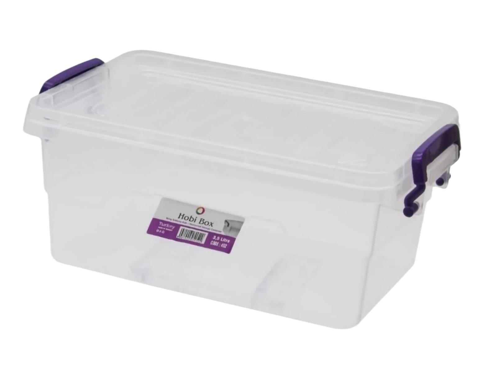 452   HOBİ BOX YATAY KİLİTLİ SAKLAMA KABI 3,5lt