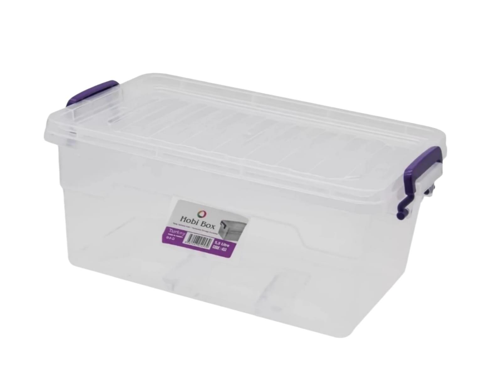 453   HOBİ BOX YATAY KİLİTLİ SAKLAMA KABI 5,5lt