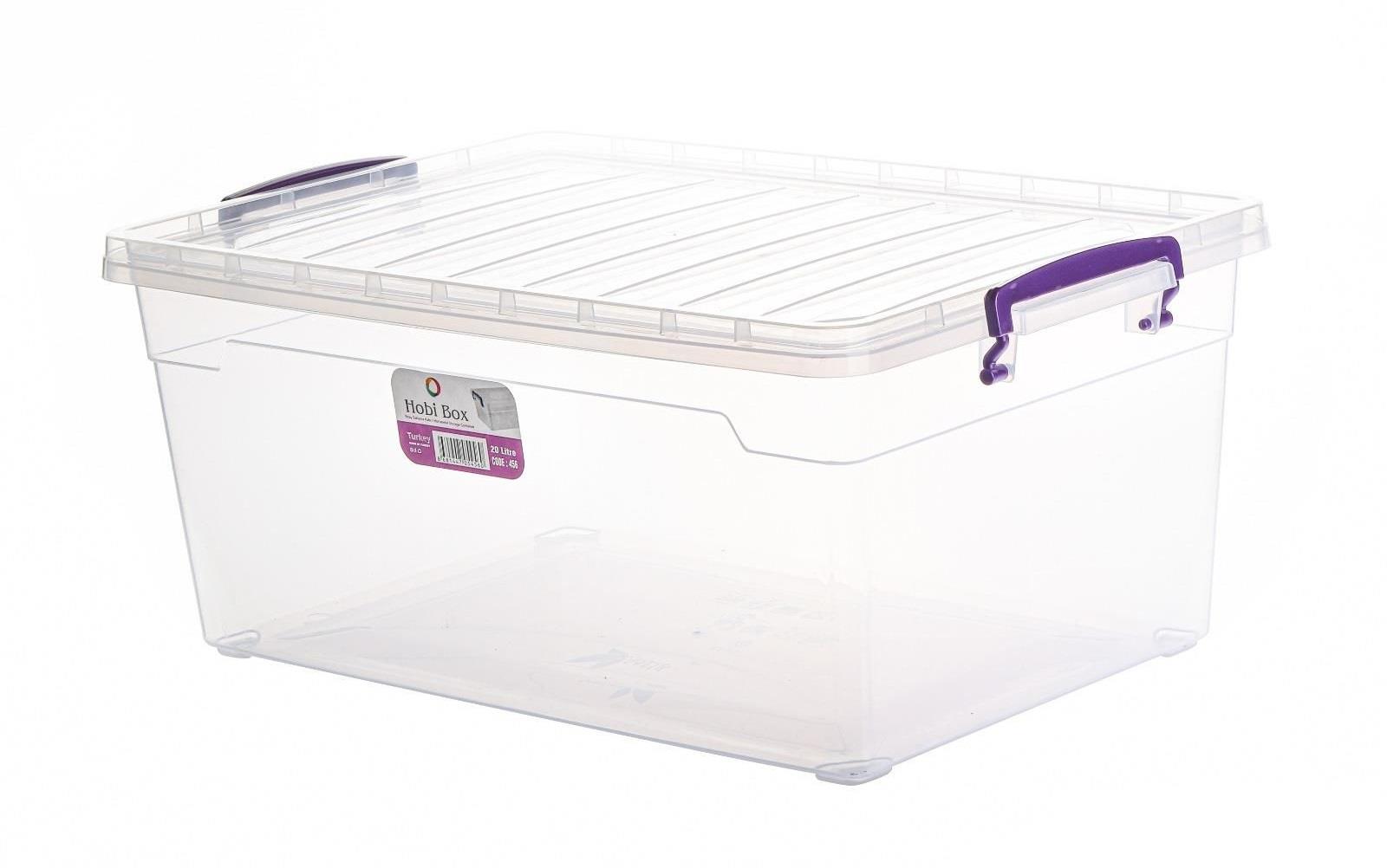 456   HOBİ BOX YATAY KİLİTLİ SAKLAMA KABI 20lt