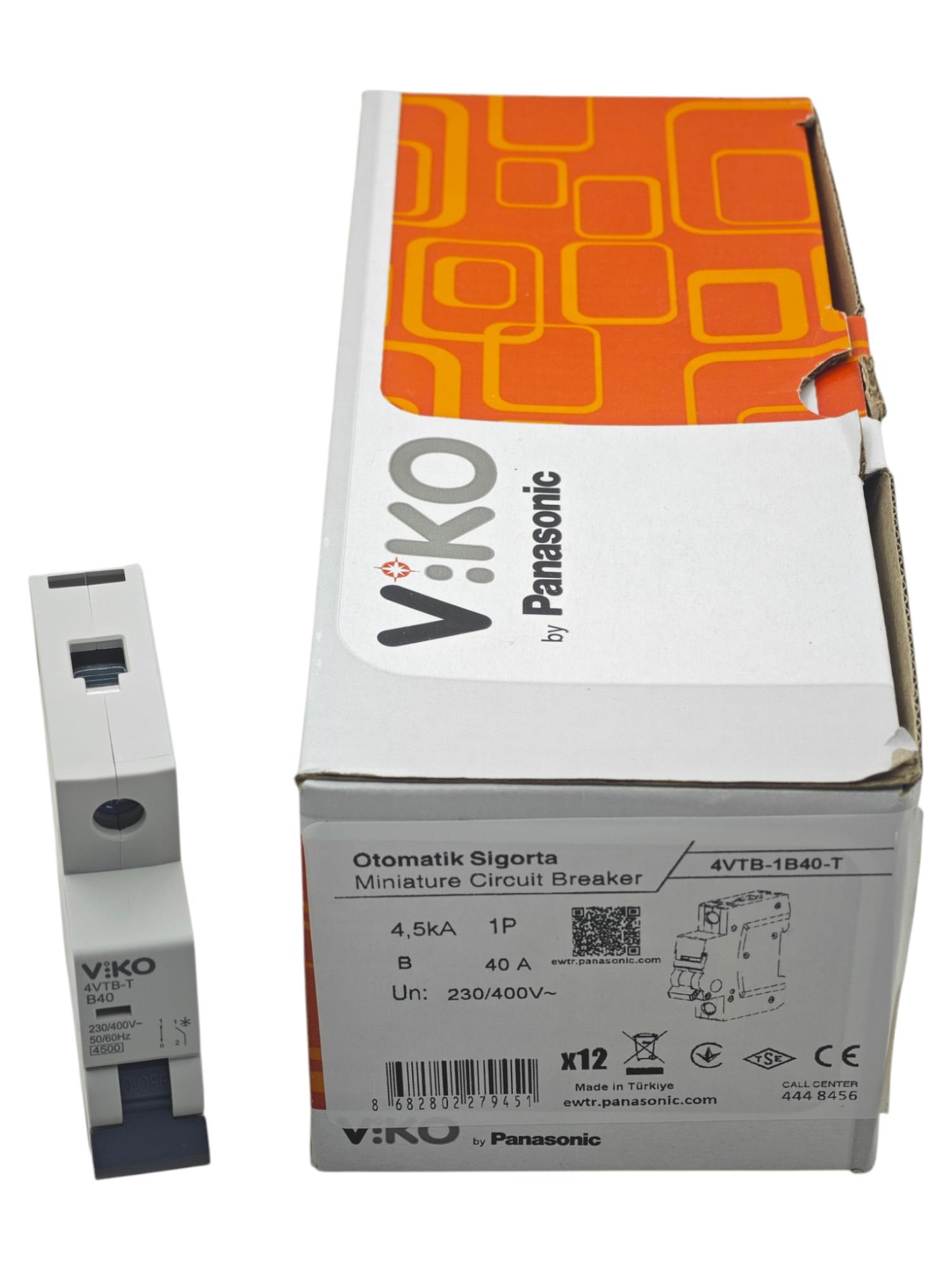4VTB-1B40-T   Viko Otomatik Sigorta 40A