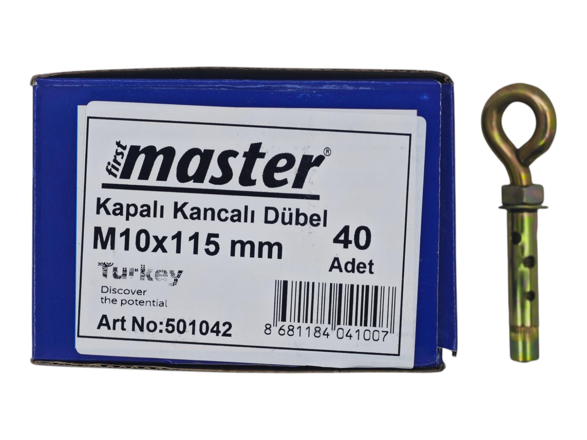 501042   Master Gömlekli Kapalı Kancalı Çelik Dübel M1*115mm