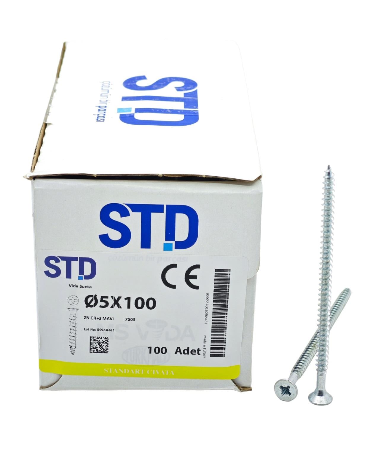 5100   STD YBH SUNTA VİDASI 5*100 100lü