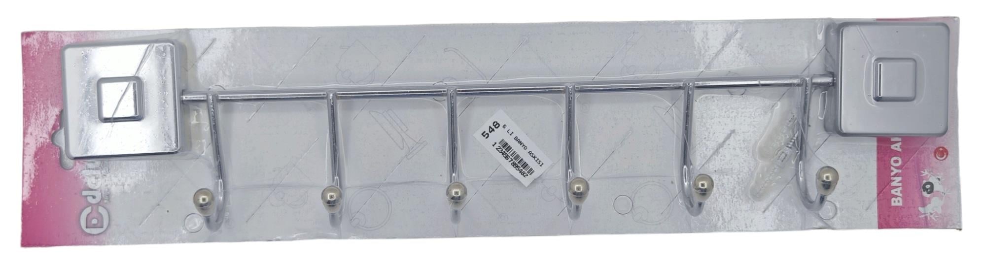 548   DELUX METAL BANYO ASKILIĞI 6lı