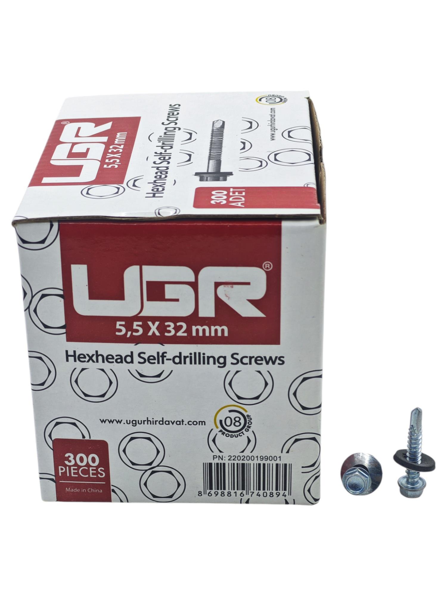 5532   UGR 5.5*32 Matkap Uçlu Trapez Çatı Vida 300lü