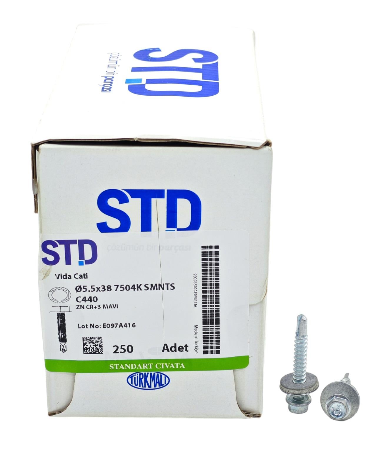 5538   STD MATKAP UÇLU TRAPEZ ÇATI VIDA 5,5*38mm 250li