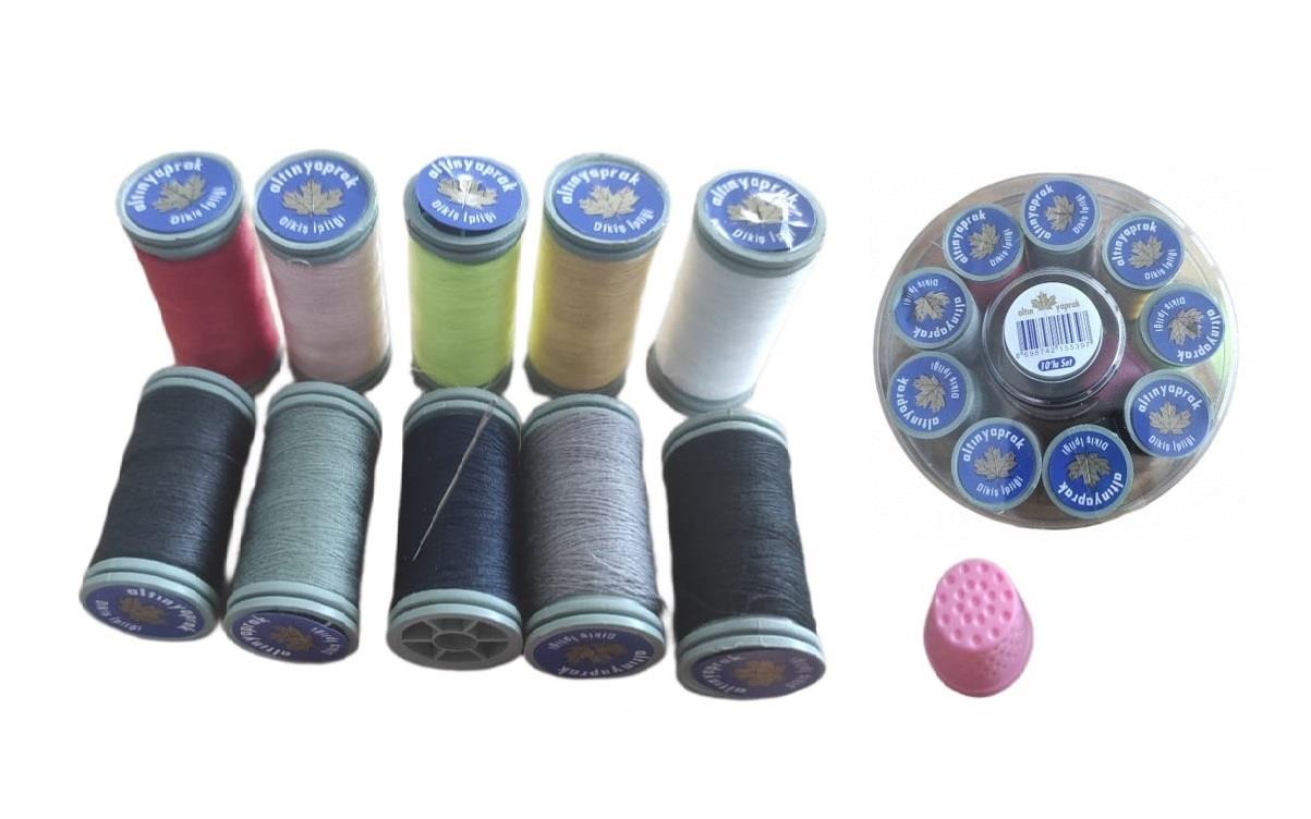 5539   ALTINYAPRAK RENKLİ DİKİŞ İPLİK 10lu