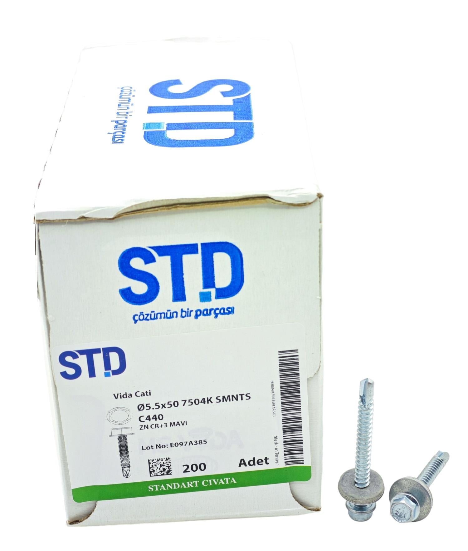 5550   STD MATKAP UÇLU VIDA 5,5*50mm 200lü