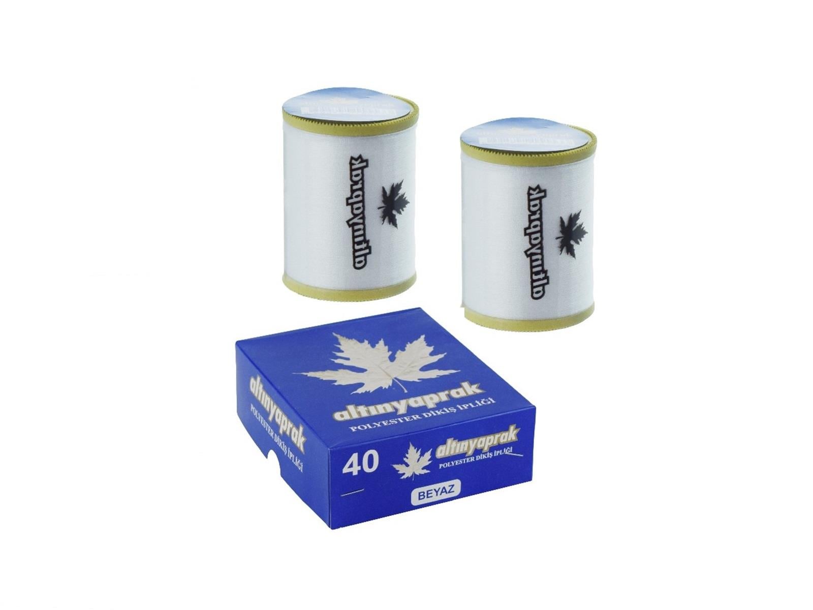 5553   ALTINYAPRAK POLY. DİKİŞ İPLİK 900m - Beyaz