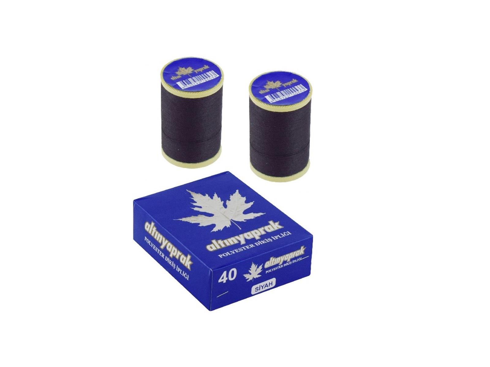 5553   ALTINYAPRAK POLY. DİKİŞ İPLİK 900m - Siyah