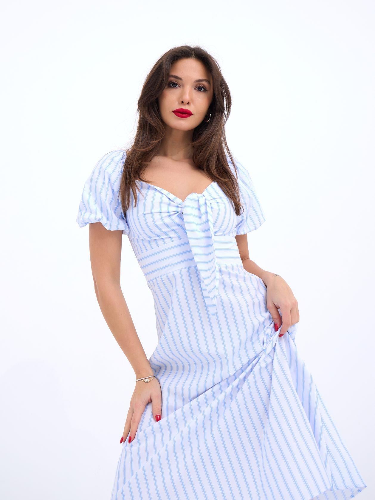 5948 ELBİSE-LOS ANGELES ÇİZGİLİ