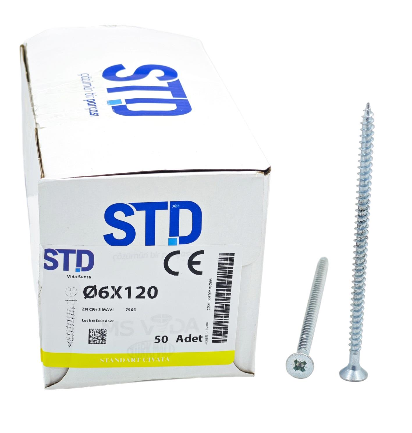 6120   STD YBH SUNTA VİDASI 6*120 50li