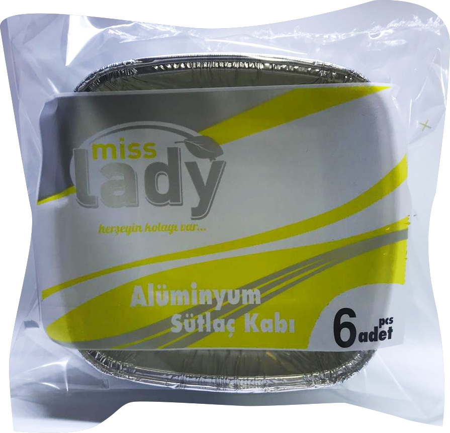 7047   MİSS LADY ALÜMİNYUM SÜTLAÇ KABI 6lı