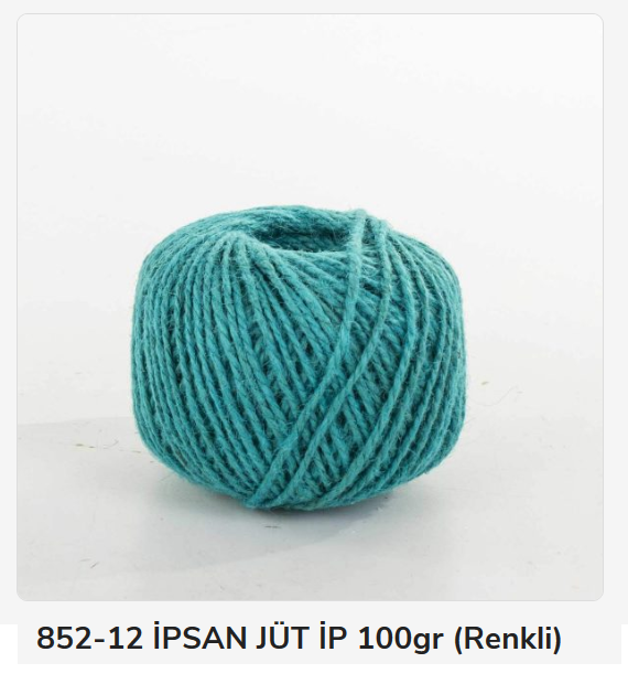 852-12   İPSAN JÜT KIRNAP İPİ 100gr - Renkli