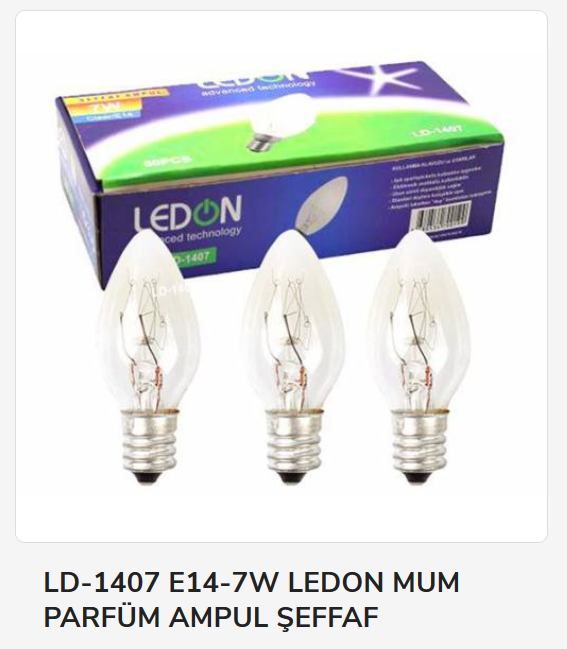 AMP0125   BİZİM E14-10W C7 MUM AMPUL