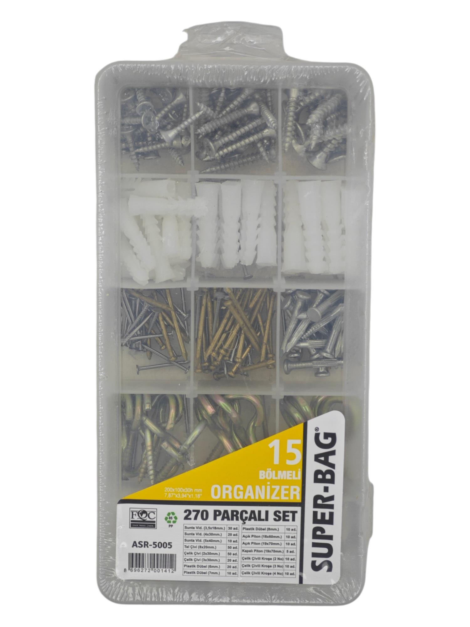 ASR-5005   Super-Bag 270 Parçali Organizer Set