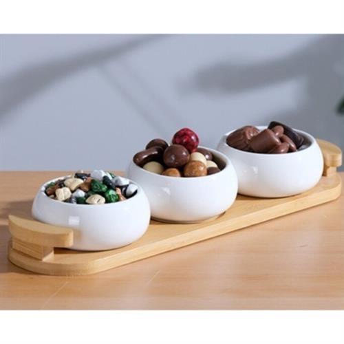 Acar Bambu Pamira 3Lü Kase Seti