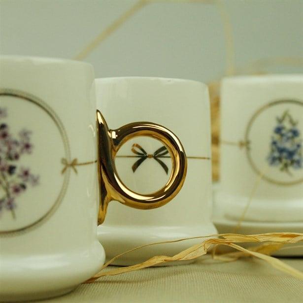 Acar Loverica 6Lı Porselen Kahve Fincanı Takımı