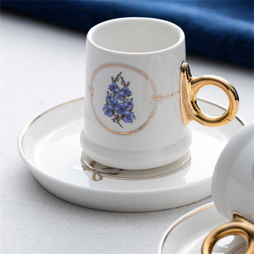 Acar Wild Rose 2 Kişilik Porselen Kahve Fincanı Takımı - 90 Ml