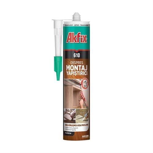 Akfix 610 Ekspres Şeffaf Montaj Yapıştırıcı 280 ml