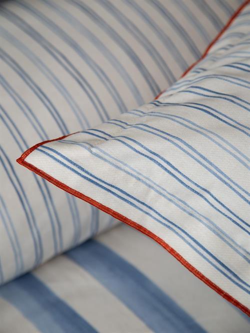 Apricitas Çift Kişilik Muslın Pike Nevresim Set Strıpe Mavı