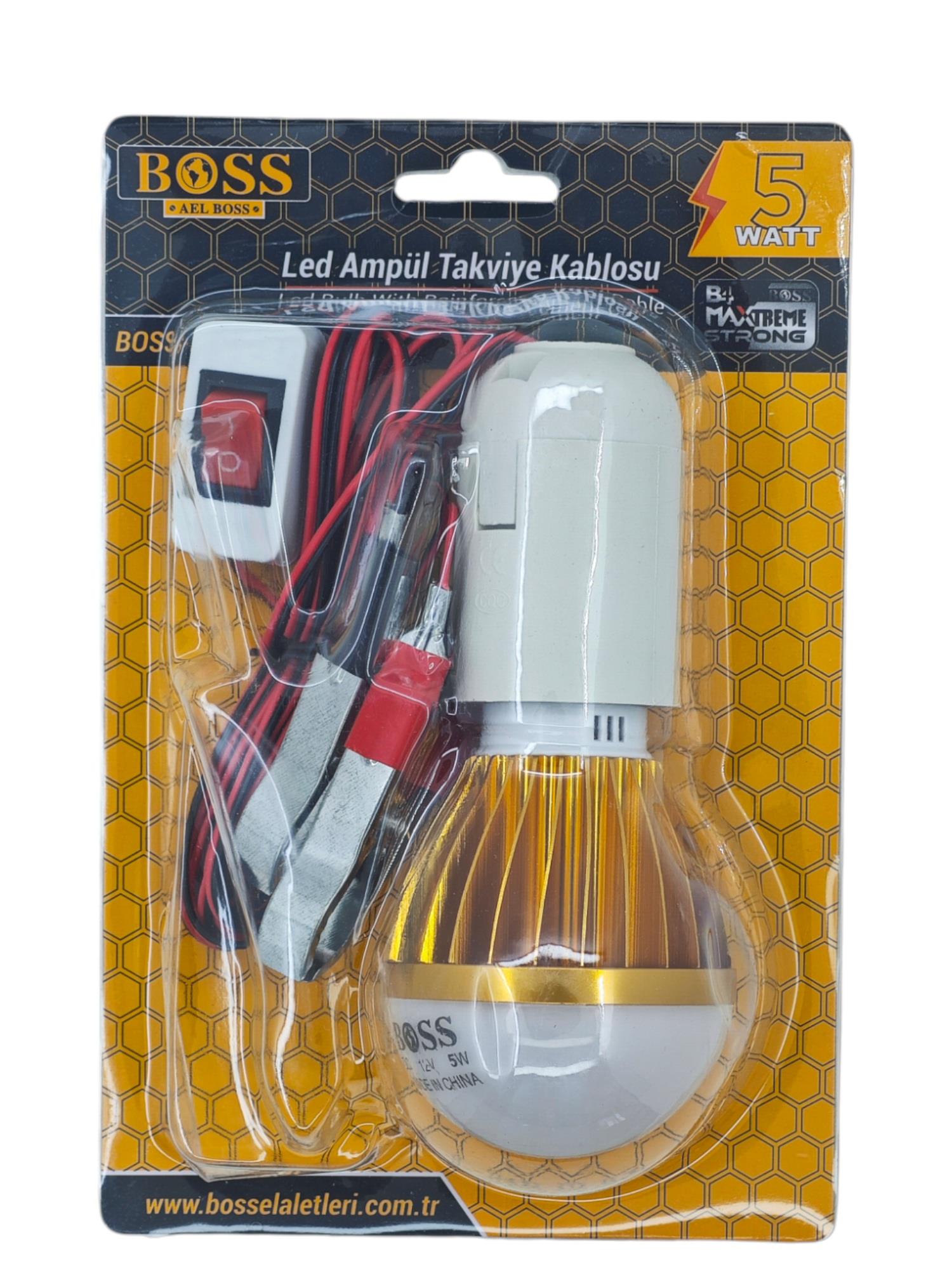 B-80376   Boss Seyyar Akü Led Lamba