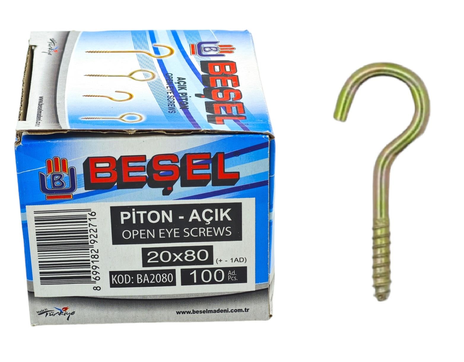 BA2080   BEŞEL PİTON 20*80 - AÇIK