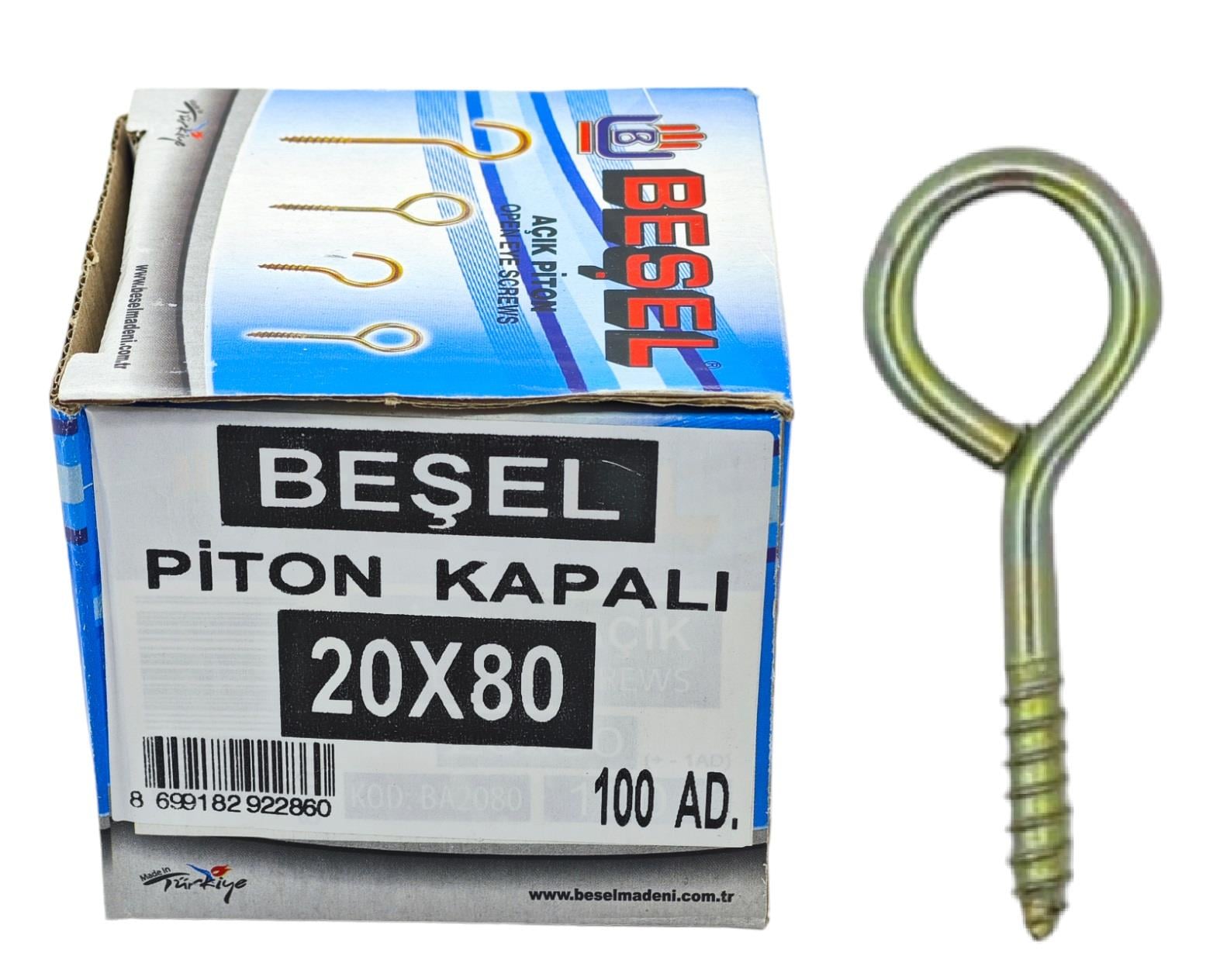 BA2080K   BEŞEL PİTON 20*80 - KAPALI