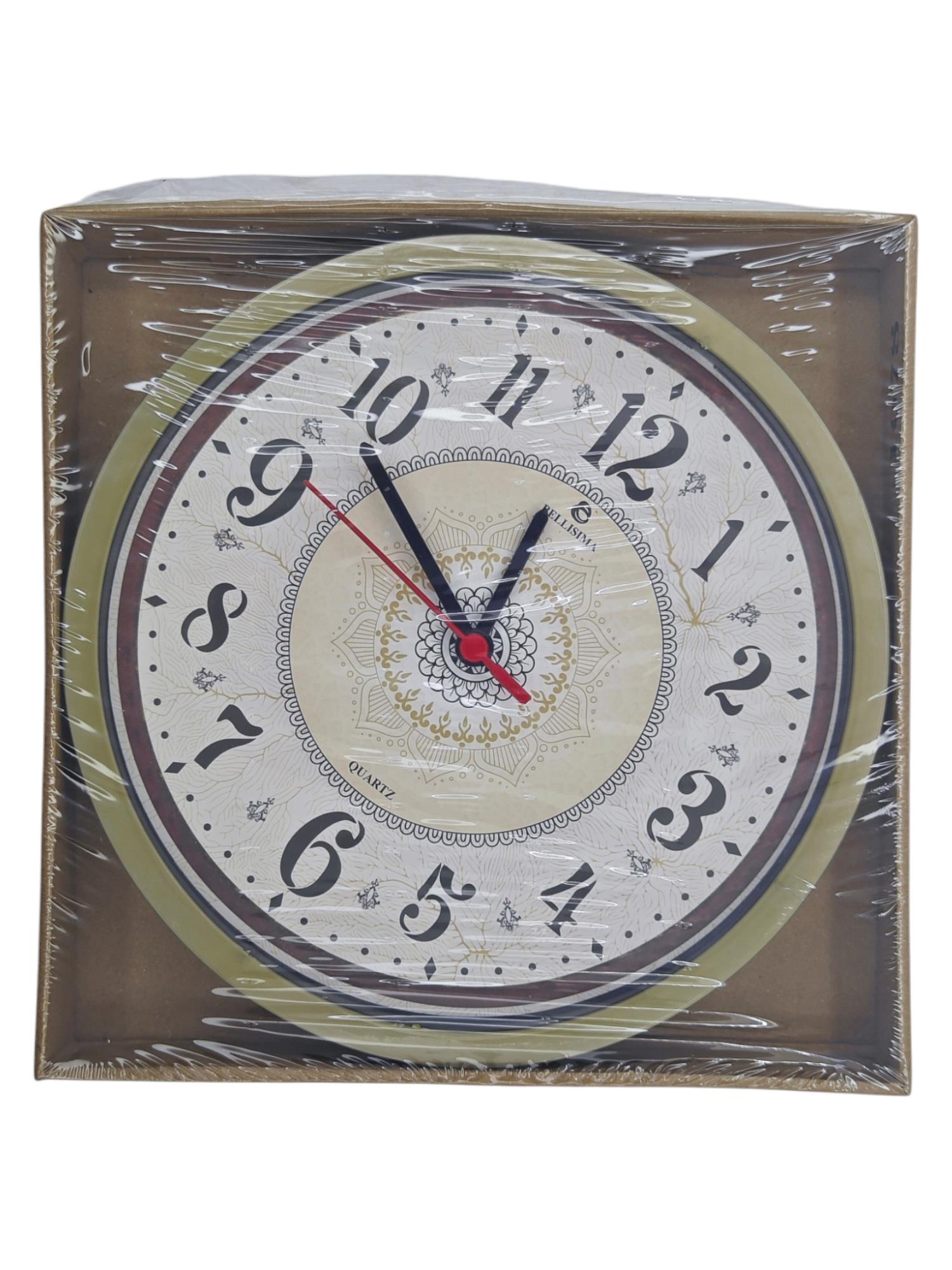 BL-1078   Bellisima Duvar Saati - Haki - Krem - Gümüş