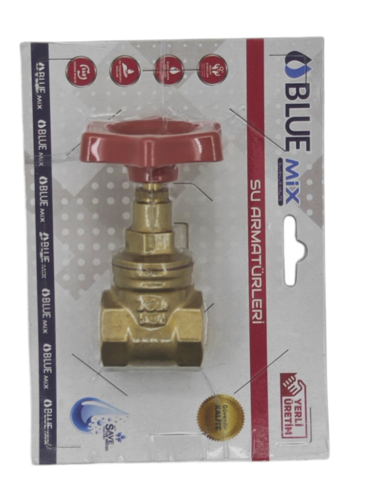 BL-4267   Bluemix Şiber Vana 3/4 - Kırmızı