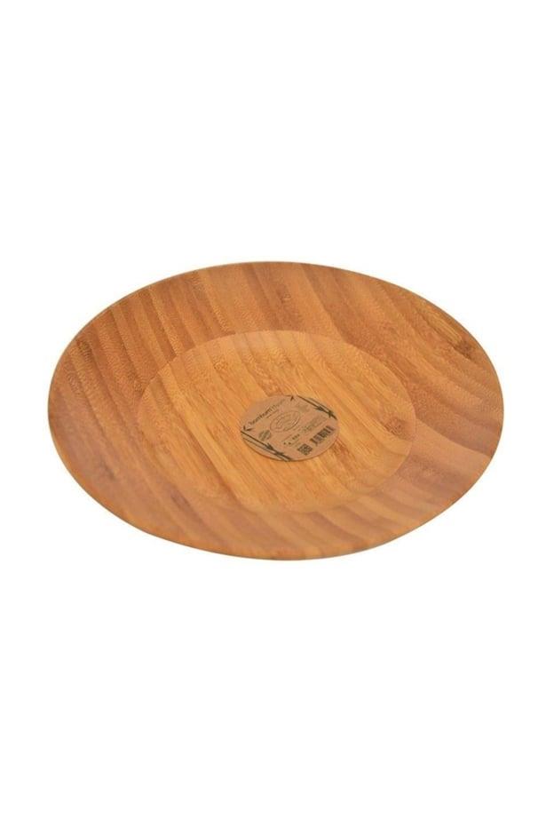 Bambum Huum Yuvarlak  Bambu Yemek Tabagı Adet